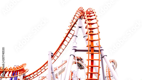 roller coaster on white background