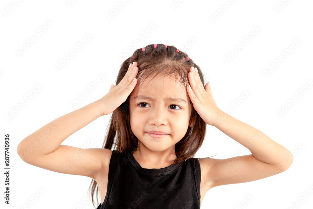 portrait asian cute girl on white background portrait asian cute girl on white background