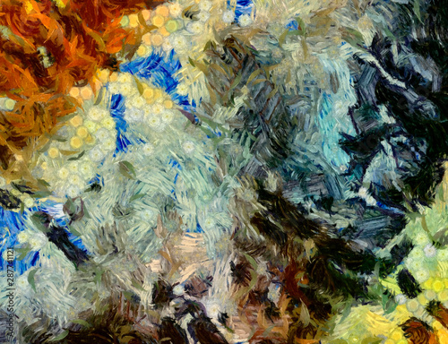 Wallpaper Mural Abstract modern art background. Oil painting on canvas. Watercolor elements mixed fine artwork. Acrylic drawing texture with bright brushstrokes. Torontodigital.ca