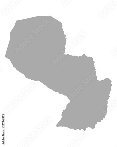 Karte von Paraguay