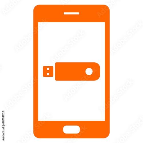 USB stick und Smartphone