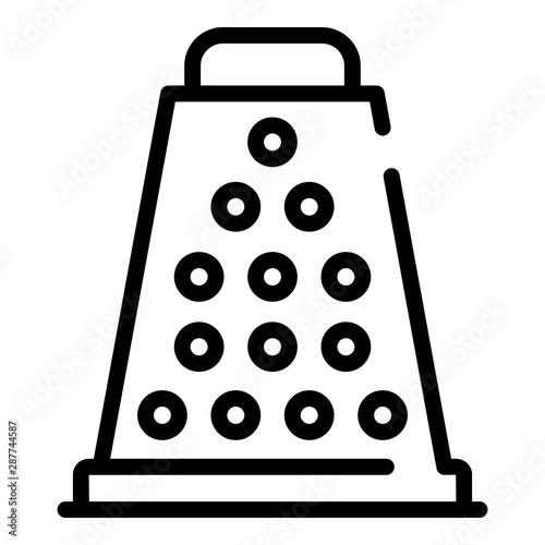 Kitchen grater icon. Outline kitchen grater vector icon for web design isolated on white background