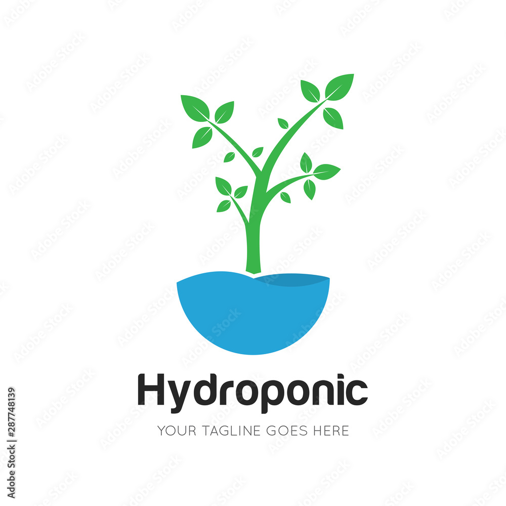 hydroponic logo and icon vector illustration design template hydroponic logo and icon vector illustration design template