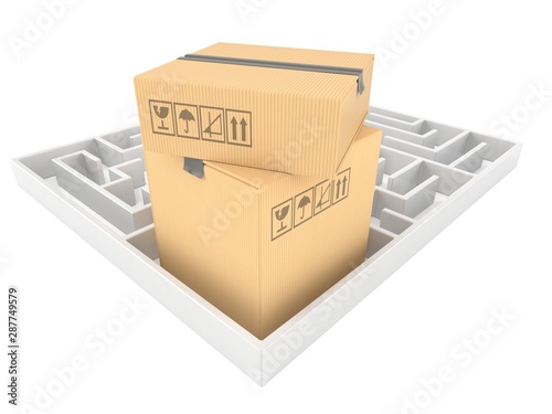 Obraz na płótnie Packages with maze