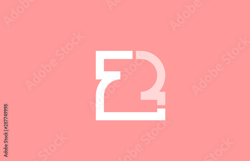 pink white number 2 for logo icon design © dragomirescu
