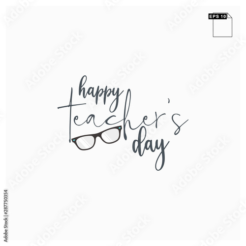 moment happy teachers day lettering art font