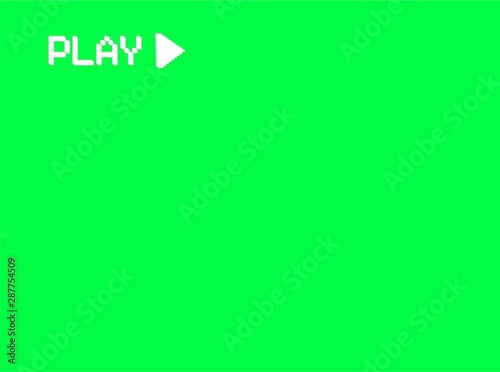 VHS play screen of a videotape player retro 80s
