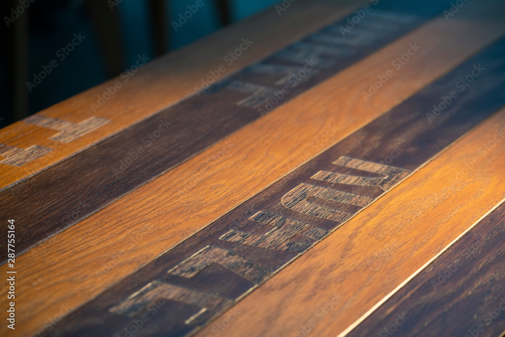 Wooden table surface. deep of field Wooden table surface. deep of field