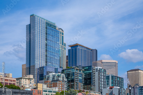 Glass and Stone Towers in Seattle Washington © dbvirago