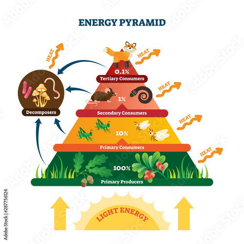 Photographie Energy pyramid vector illustration