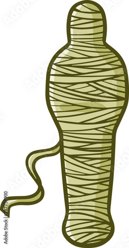 Funny and scary mummy standing