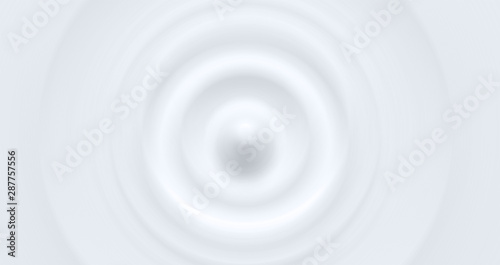 Clean cold white milky waterdrop circle waves, vector illustration