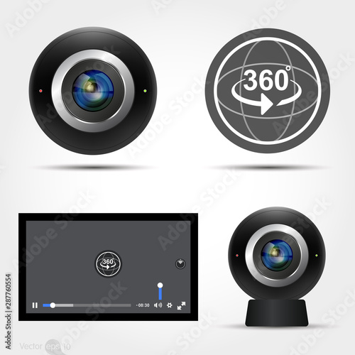 Virtual Reality 360 Media player interface