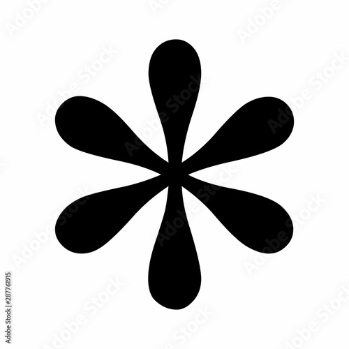 Black asterisk symbol photo