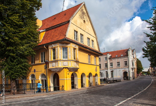 Houses in old town of Klaipeda Lithuania