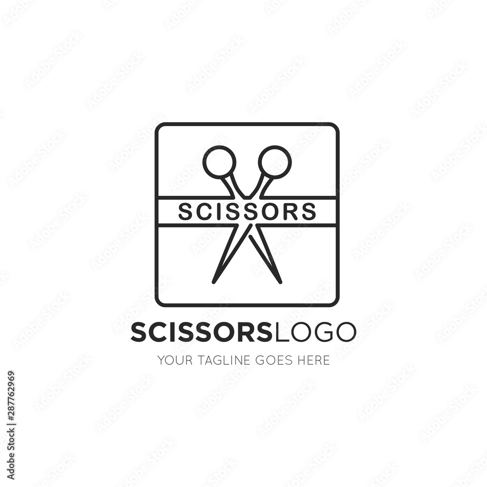 scissors logo and icon vector illustration design template scissors logo and icon vector illustration design template