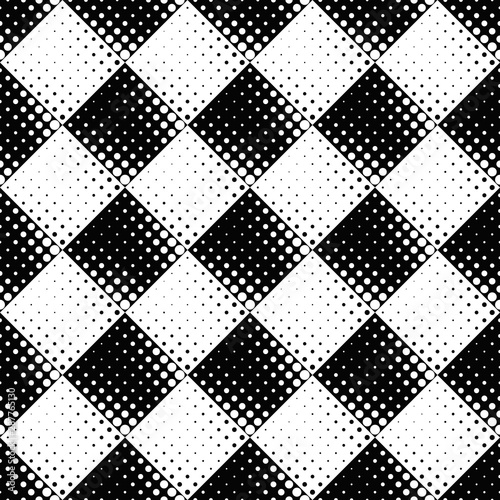 Geometrical dot pattern background design - black and white abstract vector graphic from circles