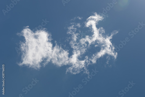 Cloud Shapes on Blue Sky  Abstract Cloud shapes with beautiful blue sky background