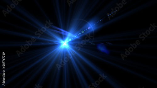 Bright light blue lense flare