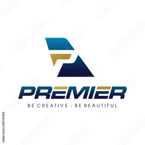 Letter P for Air, Airline, Airplane and Travel Logo