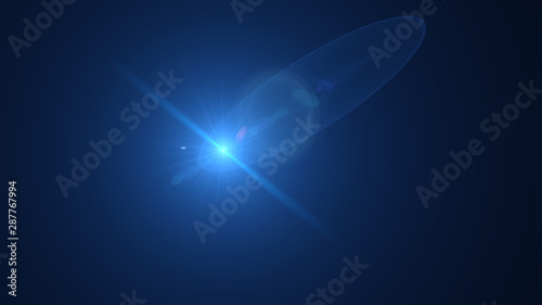 Bright light blue lense flare
