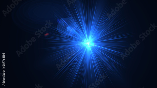Bright light blue lense flare