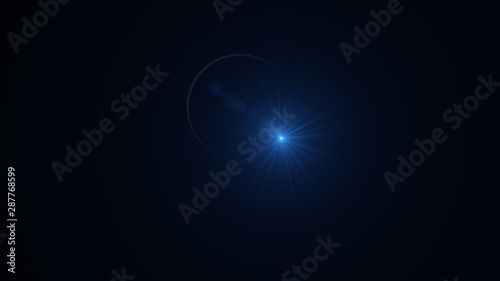 Bright light blue lense flare © cplani
