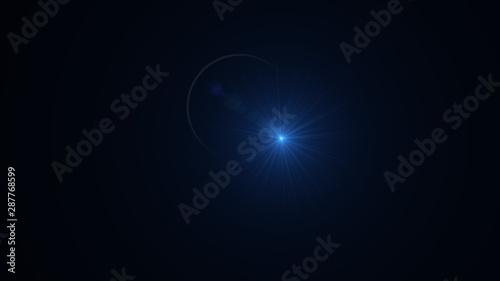 Bright light blue lense flare