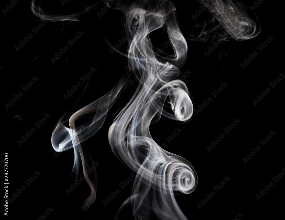 Smoke on black background