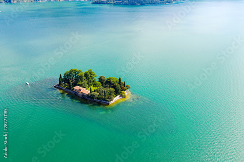 Lago D'Iseo (IT) - Monte Isola - vista aerea dell'isola di San Paolo