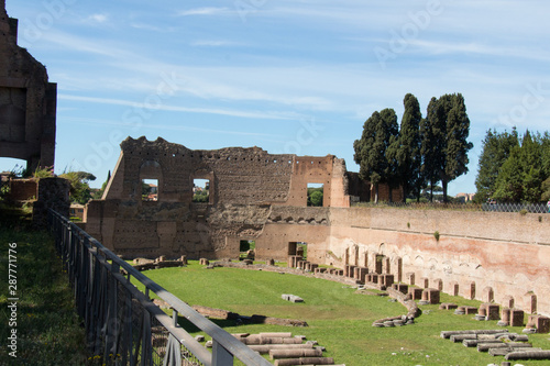 Hippodrome of Domitian on the Palatine Hill, Rome, Lazio, Italy.