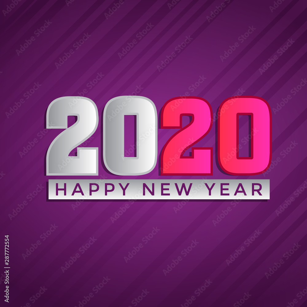 Abstract Typography Oh New Year Two Thousand and Twenty Abstract Typography Oh New Year Two Thousand and Twenty