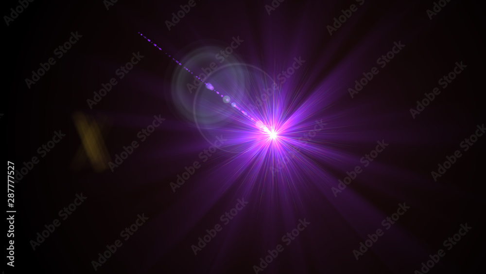 Obraz premium Bright purple lense flare