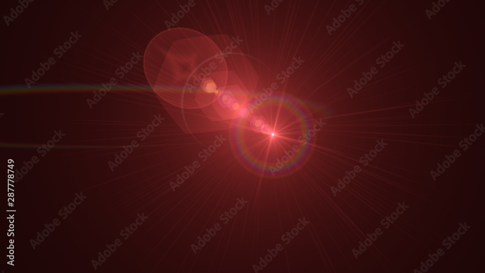 Bright red lense flare
