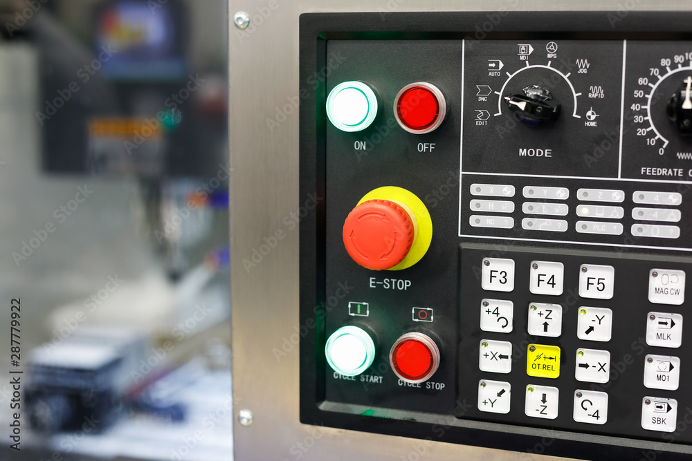 Fototapeta premium CNC control panel of milling machine