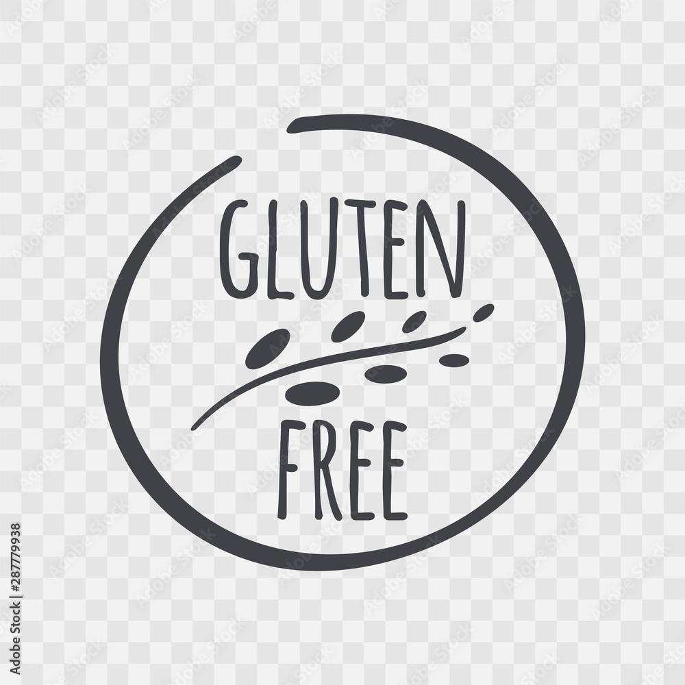 gluten free logo vector