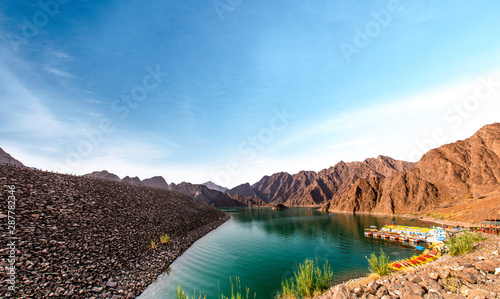 Hatta Dam beautiful lake view best Travel destination © sarath