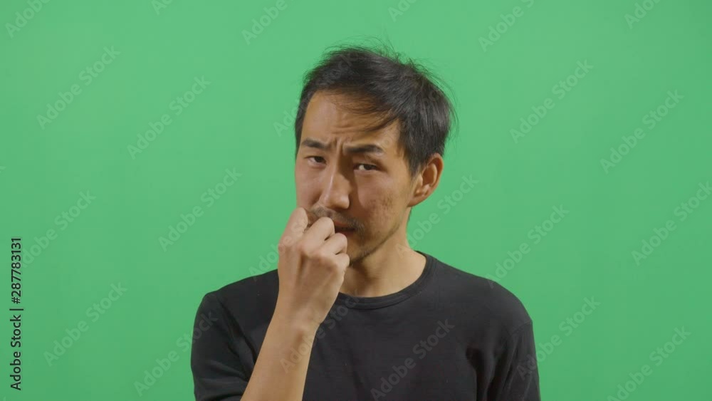 Nails Biting By An Adult Man Ugly Habit Expressed In Front Of The Viewer Nails Biting By An Adult Man Ugly Habit Expressed In Front Of The Viewer