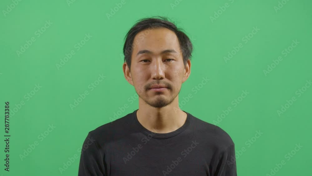 Adult Man Opening And Closing The Mouth Looking At The Camera Adult Man Opening And Closing The Mouth Looking At The Camera