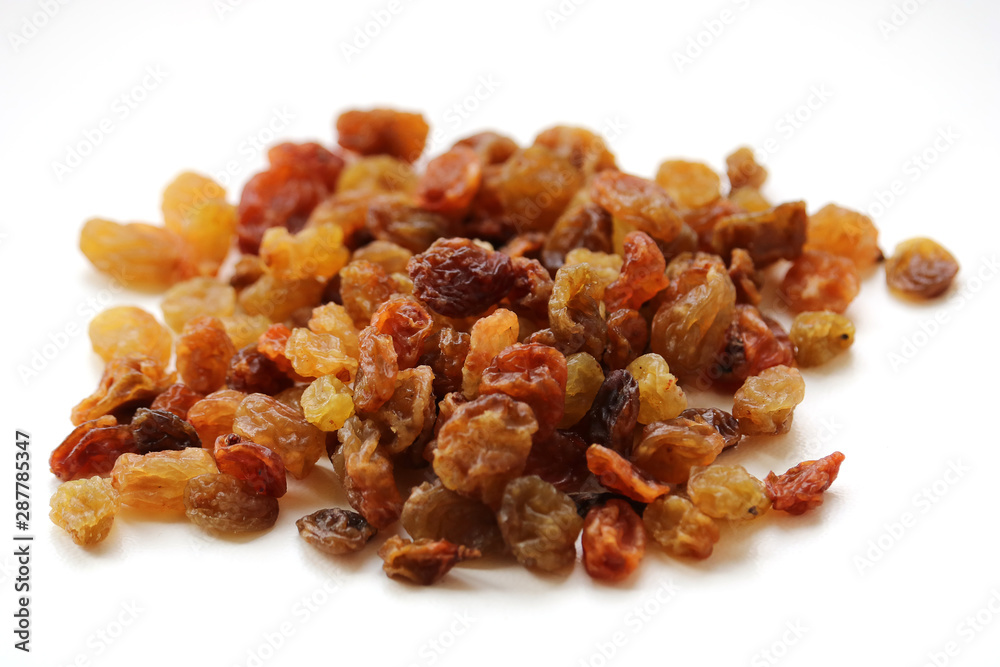 White grape raisins. sabza..on a white background.. White grape raisins. sabza..on a white background..