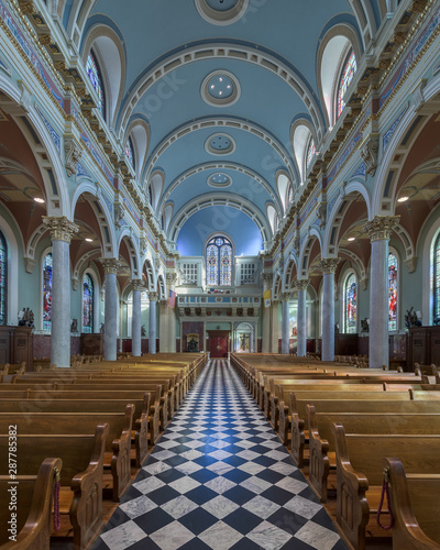 Interior nave of the Cathedral of St. Patrick in Harrisburg, Pennsylvania