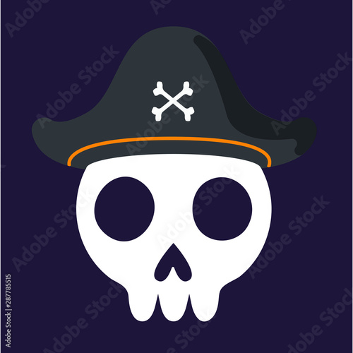 pirate hat illustration, vector illustration