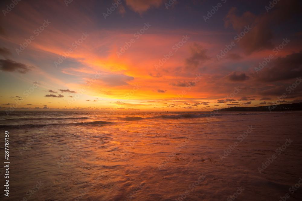 sea scape on the sunset at the beach in Thailand sea scape on the sunset at the beach in Thailand