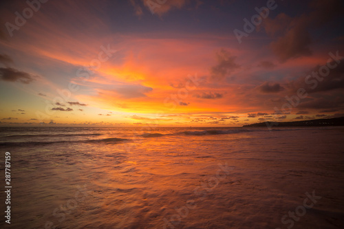 sea scape on the sunset at the beach in Thailand
