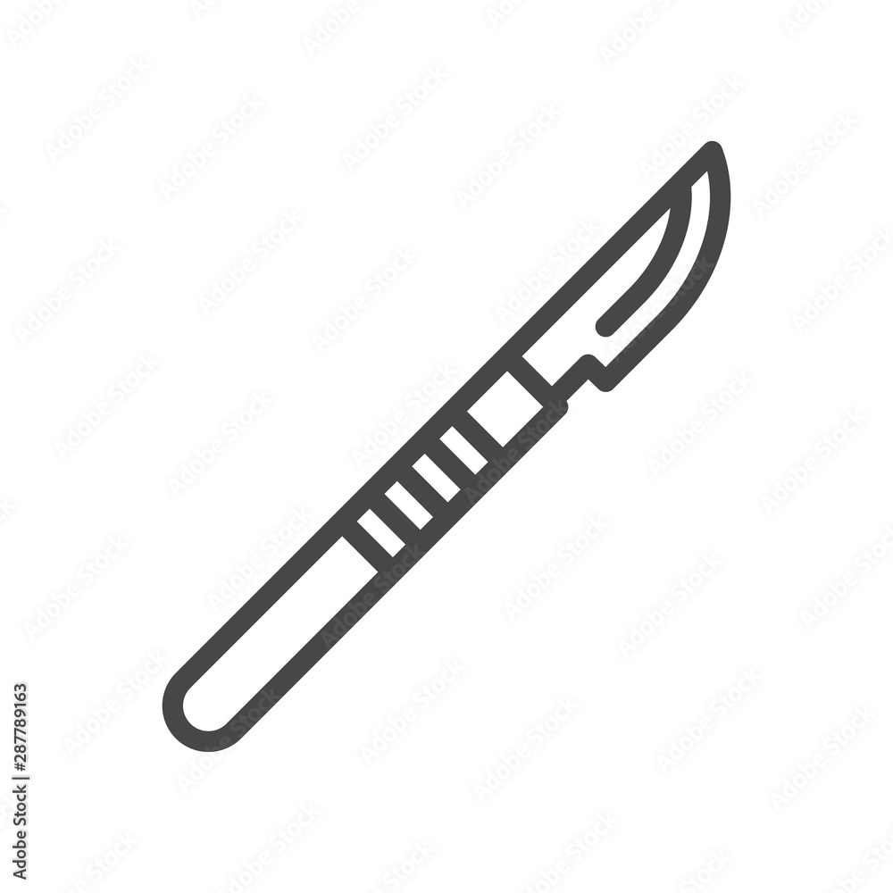 Scalpel vector icon, simple sign for web site and mobile app. Scalpel vector icon, simple sign for web site and mobile app.