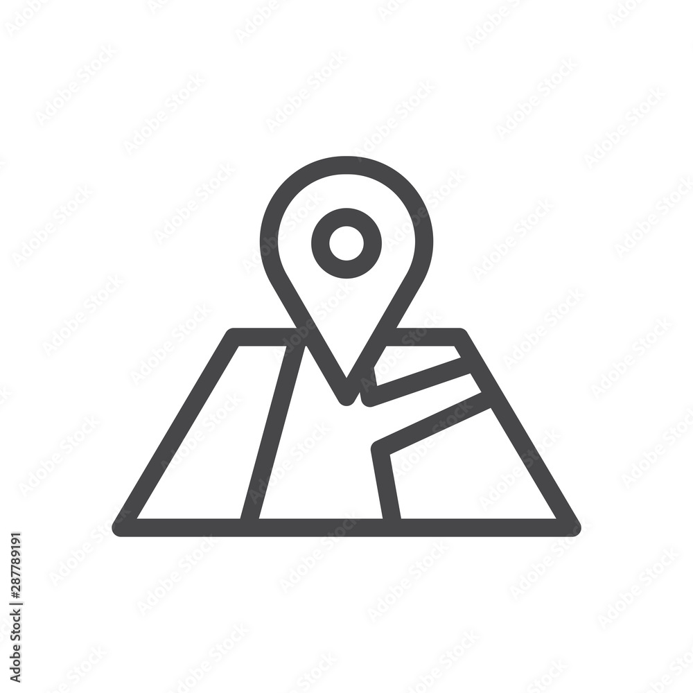 Map vector icon, simple sign for web site and mobile app. Map vector icon, simple sign for web site and mobile app.