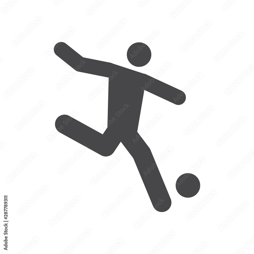 Football player vector icon, simple sign for web site and mobile app. Football player vector icon, simple sign for web site and mobile app.
