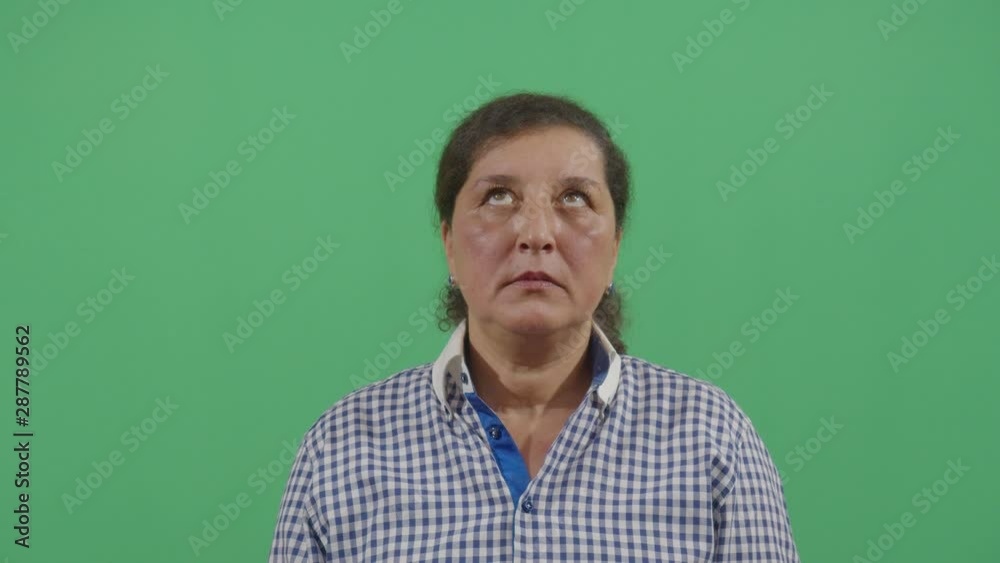 Up And Down Eyes Movement Of A Woman Like Reading Very Fast Or Chasing An Object