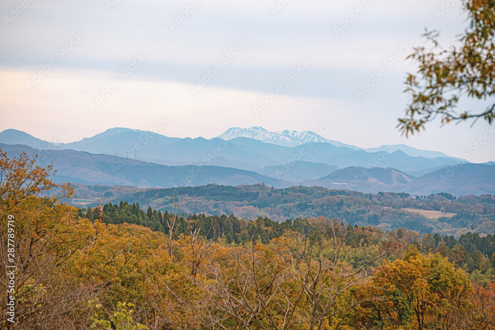 夕暮れの里山 秋景色