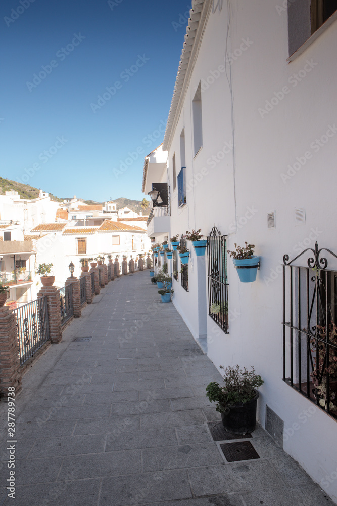 building in the spanish town of mijas